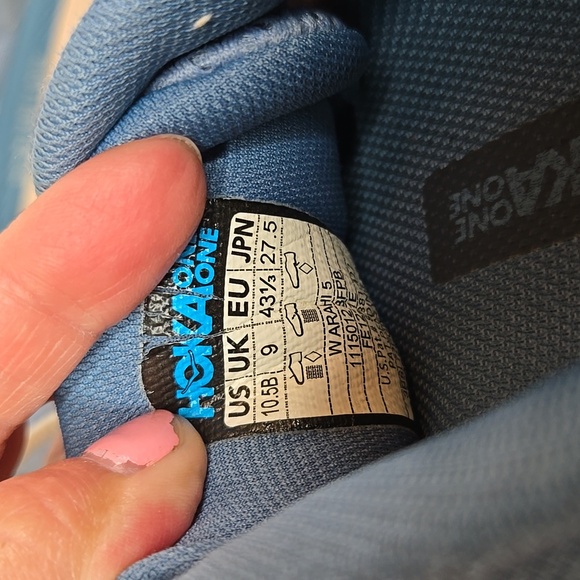 HOKA ONE ONE Arahi 5 Lightweight Lace-Up Sneakers Blue Fog Mesh Size 9.5 - Picture 9 of 9